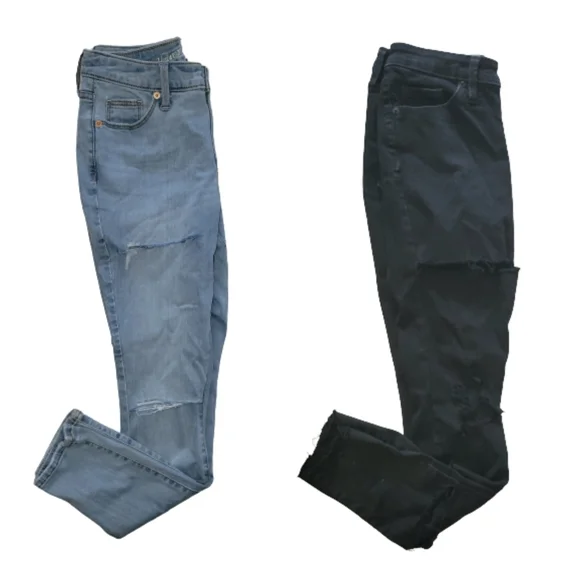Universal Thread 2 Pair Ladies Mid Rise Skinny Jeans Bundle Distressed Size 2/26 - Picture 15 of 16